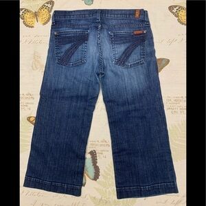 7‎ for all mankind crop dojo denim jeans